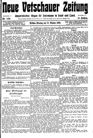 Neue Vetschauer Zeitung vom 19.10.1909
