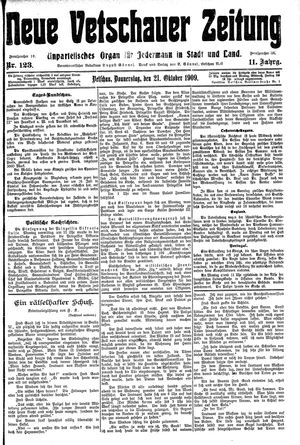 Neue Vetschauer Zeitung vom 21.10.1909