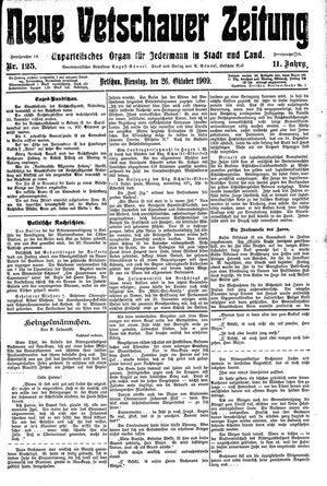 Neue Vetschauer Zeitung vom 26.10.1909