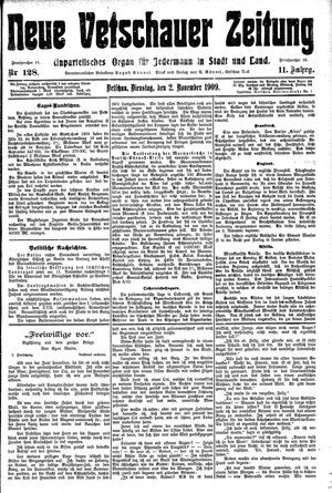 Neue Vetschauer Zeitung vom 02.11.1909
