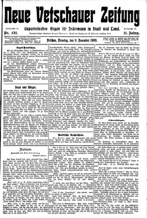 Neue Vetschauer Zeitung vom 09.11.1909