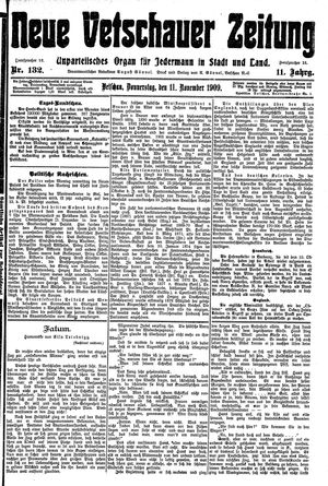 Neue Vetschauer Zeitung on Nov 11, 1909