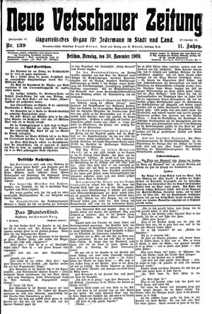 Neue Vetschauer Zeitung vom 30.11.1909