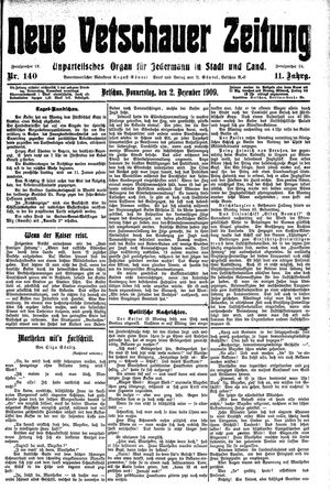 Neue Vetschauer Zeitung vom 02.12.1909