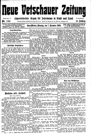 Neue Vetschauer Zeitung vom 07.12.1909