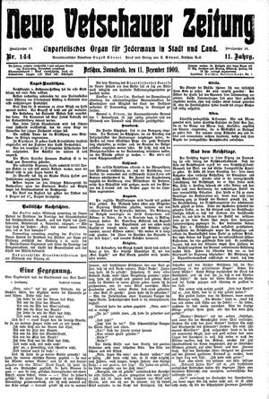 Neue Vetschauer Zeitung vom 11.12.1909