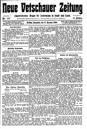 Neue Vetschauer Zeitung vom 18.12.1909