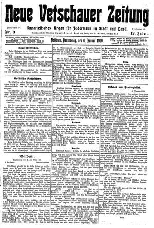 Neue Vetschauer Zeitung vom 06.01.1910