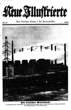 Neue Vetschauer Zeitung vom 12.09.1925