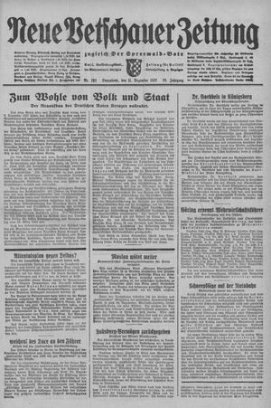 Neue Vetschauer Zeitung vom 11.12.1937