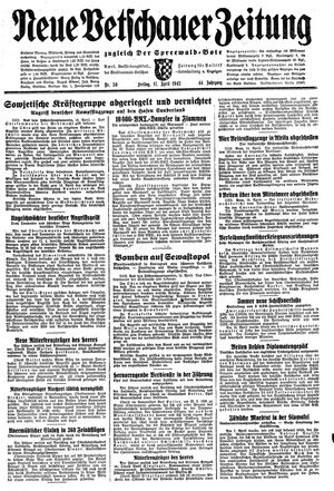 Neue Vetschauer Zeitung vom 17.04.1942