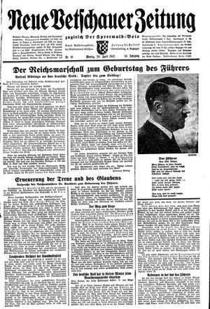 Neue Vetschauer Zeitung vom 20.04.1942