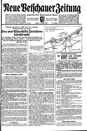 Neue Vetschauer Zeitung on Aug 31, 1942