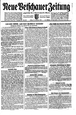 Neue Vetschauer Zeitung vom 25.09.1942