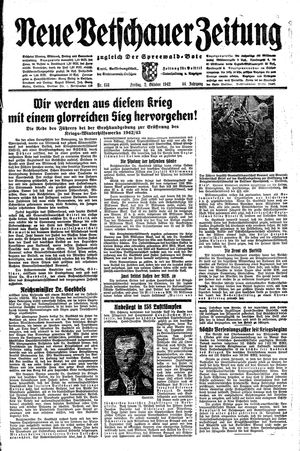 Neue Vetschauer Zeitung vom 02.10.1942