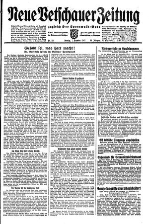Neue Vetschauer Zeitung on Dec 7, 1942