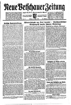 Neue Vetschauer Zeitung on Mar 24, 1943