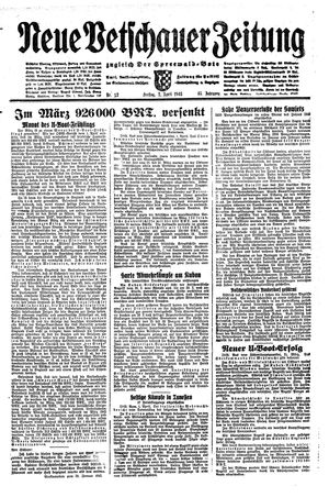 Neue Vetschauer Zeitung on Apr 2, 1943