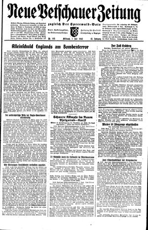 Neue Vetschauer Zeitung vom 07.07.1943