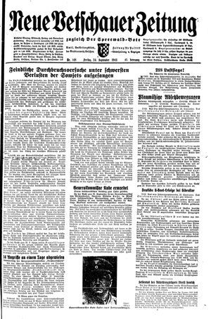 Neue Vetschauer Zeitung vom 24.09.1943