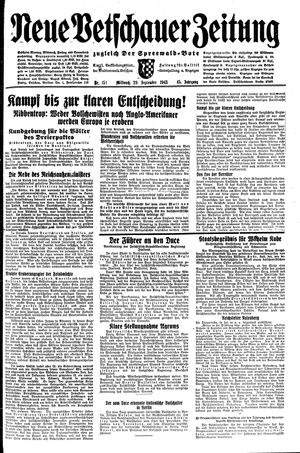 Neue Vetschauer Zeitung vom 29.09.1943