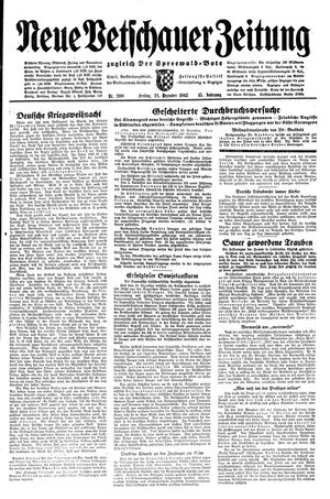 Neue Vetschauer Zeitung vom 24.12.1943