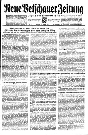 Neue Vetschauer Zeitung vom 31.01.1944