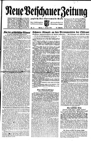 Neue Vetschauer Zeitung on Feb 7, 1944