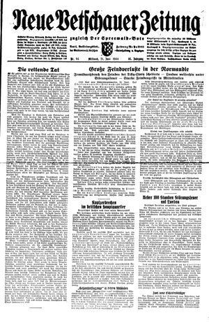 Neue Vetschauer Zeitung on Jun 21, 1944