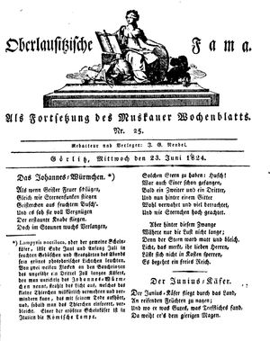 Oberlausitzische Fama vom 23.06.1824