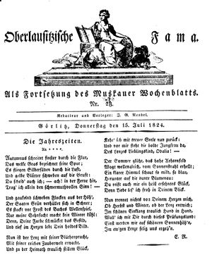 Oberlausitzische Fama vom 15.07.1824