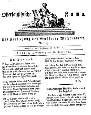 Oberlausitzische Fama vom 22.07.1824