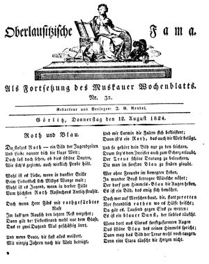 Oberlausitzische Fama vom 12.08.1824