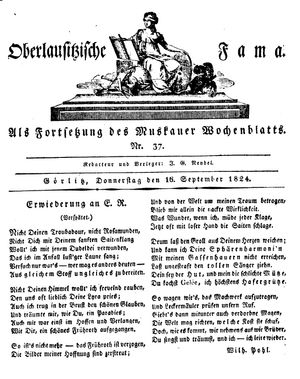 Oberlausitzische Fama vom 16.09.1824