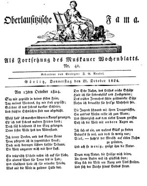 Oberlausitzische Fama vom 21.10.1824