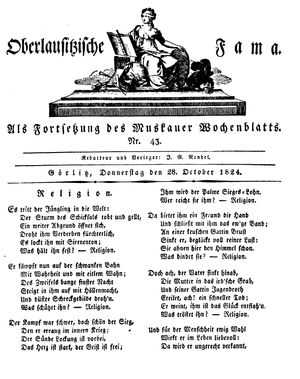 Oberlausitzische Fama vom 28.10.1824