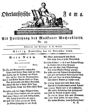 Oberlausitzische Fama vom 11.11.1824