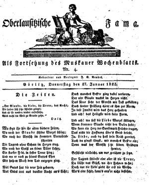 Oberlausitzische Fama vom 27.01.1825