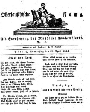 Oberlausitzische Fama vom 21.04.1825