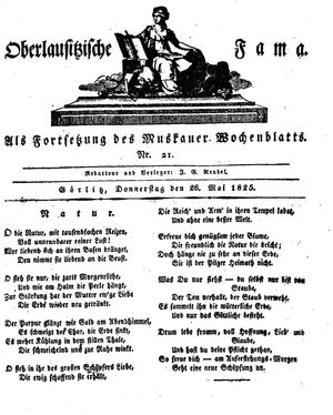 Oberlausitzische Fama on May 26, 1825