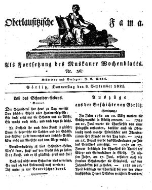 Oberlausitzische Fama vom 08.09.1825