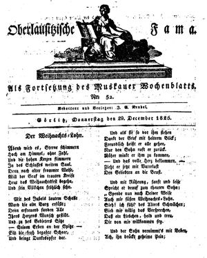 Oberlausitzische Fama vom 29.12.1825