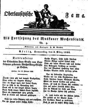 Oberlausitzische Fama vom 02.03.1826