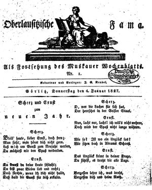 Oberlausitzische Fama vom 04.01.1827