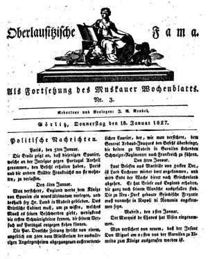 Oberlausitzische Fama vom 18.01.1827