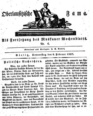 Oberlausitzische Fama on Feb 8, 1827