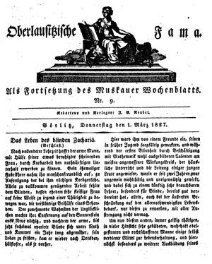 Oberlausitzische Fama vom 01.03.1827