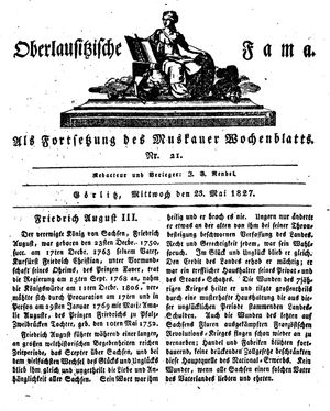 Oberlausitzische Fama vom 23.05.1827