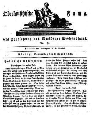 Oberlausitzische Fama on Aug 9, 1827