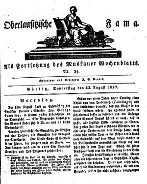 Oberlausitzische Fama vom 23.08.1827